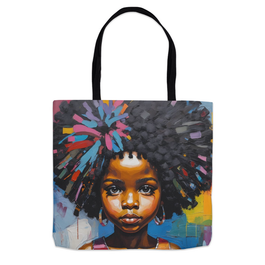 Art Brut Colorful Hair Girl Tote Bags