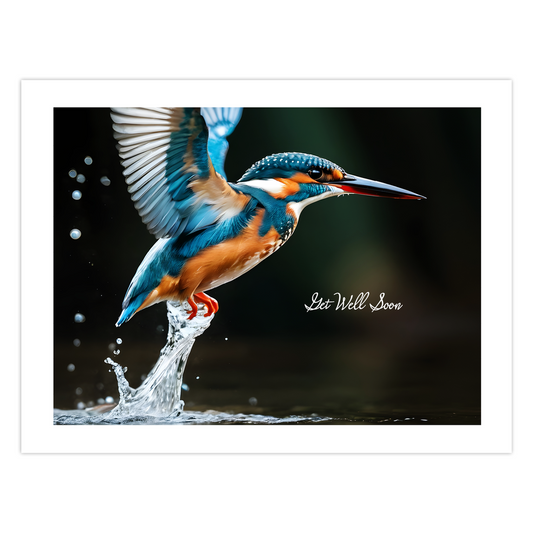 Kingfisher Card - Get Well Soon
