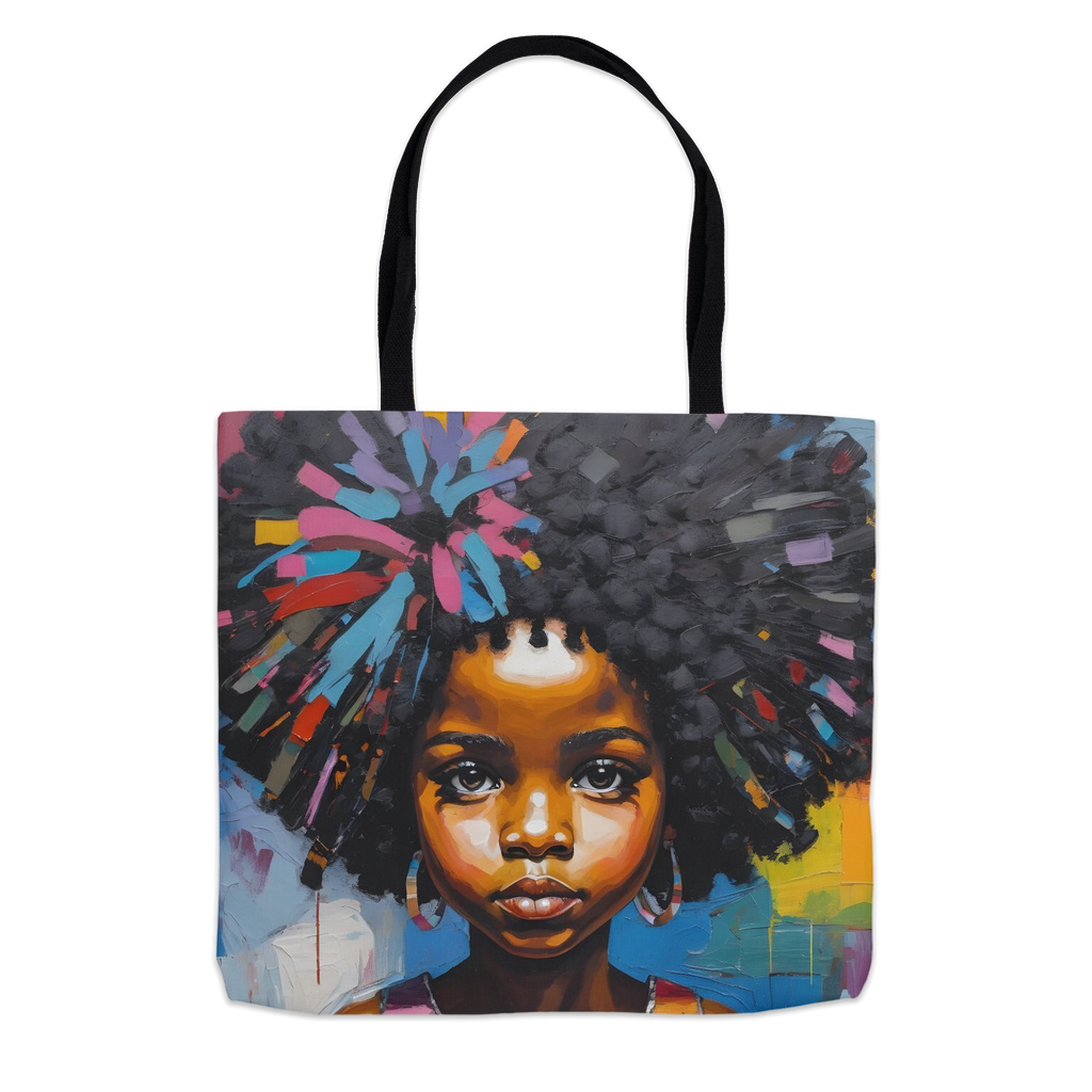 Art Brut Colorful Hair Girl Tote Bags