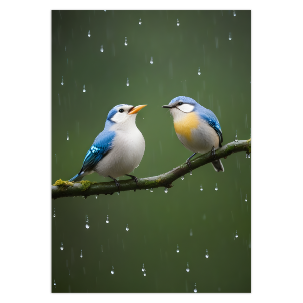 Two Bluebirds Photo Card