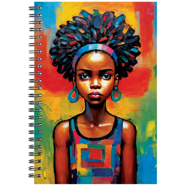 Little Black Girl Colorful Notebook