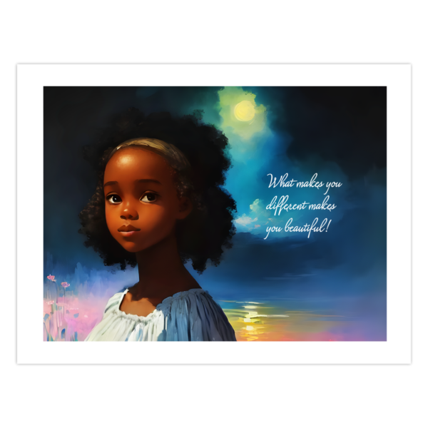 African American Girl Card - What Makes You Different